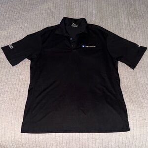 Nike Golf Dri-FIT Black Polo GM Financial Logo Men’s Medium